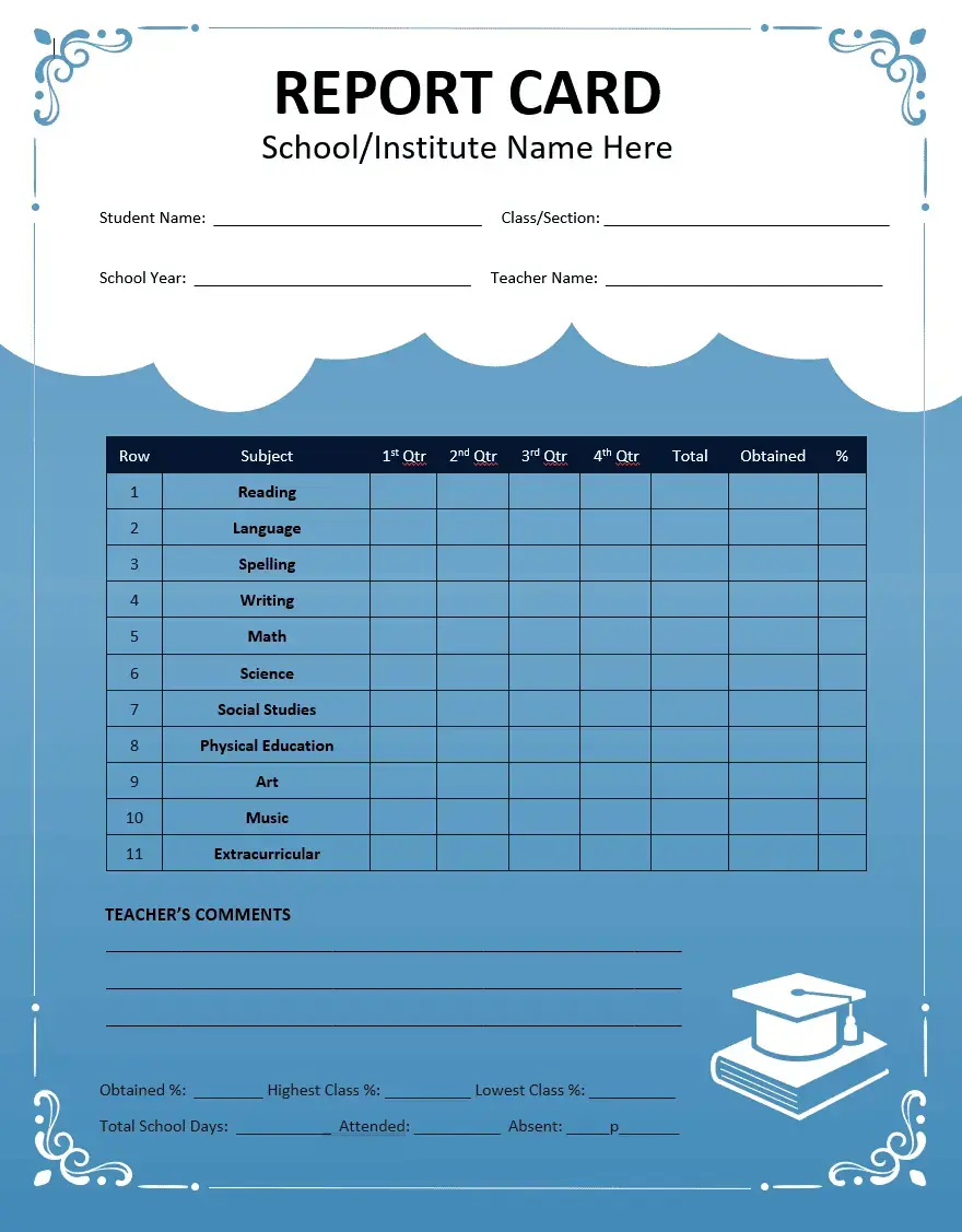 نمونه کارنامه زبان انگلیسی با توضیحات مفصل